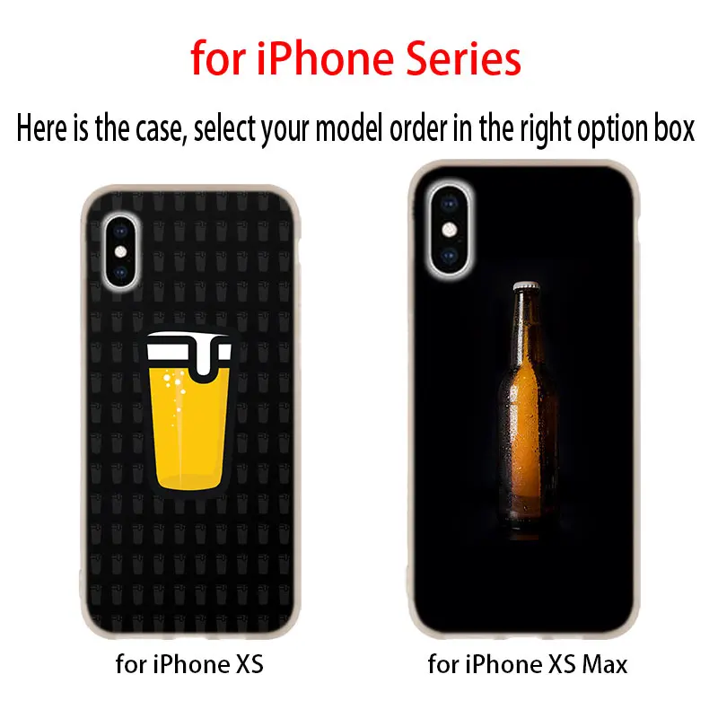 Замороженный стеклянные пивные летний мягкий чехол для iPhone 12 11 Pro X XS Max XR 8 7 6 Plus 5s SE