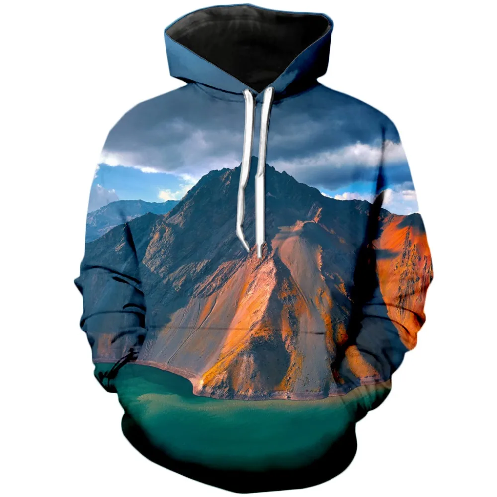 Новинка 2018 модная Толстовка PLstar Cosmos с капюшоном Красивый Горный пейзаж доломиты