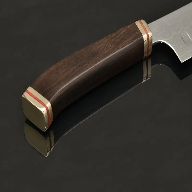 Кухонный нож Santoku шеф повара японский дамасский VG10 стальная бритва острое лезвие