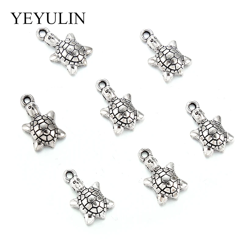 Style 4 10 шт. античные серебряные подвески в виде ракушек омаров, черепах, морских коньков для изготовления ювелирных изделий DIY ожерелье ручной работы аксессуары для рукоделия - Окраска металла: Style 4
