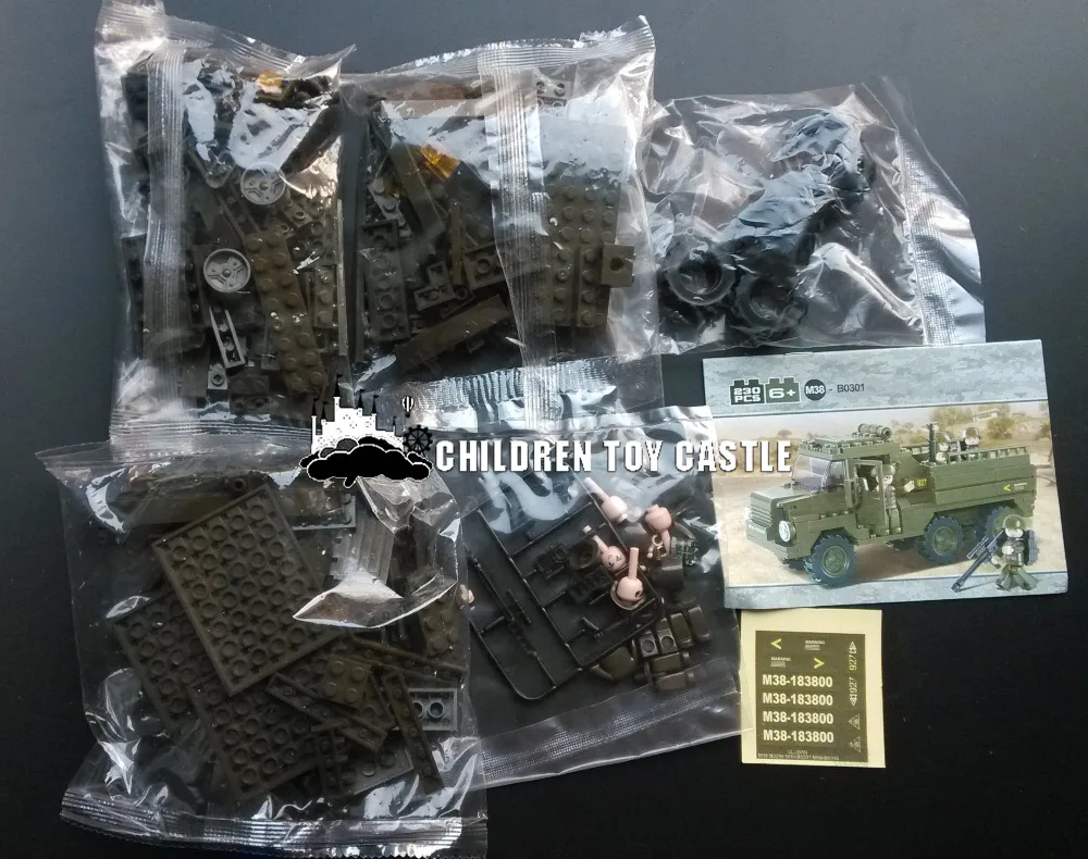 Новинка распродажа обучающий армейский Грузовик SLUBAN B0301 совместим с legoe собирает