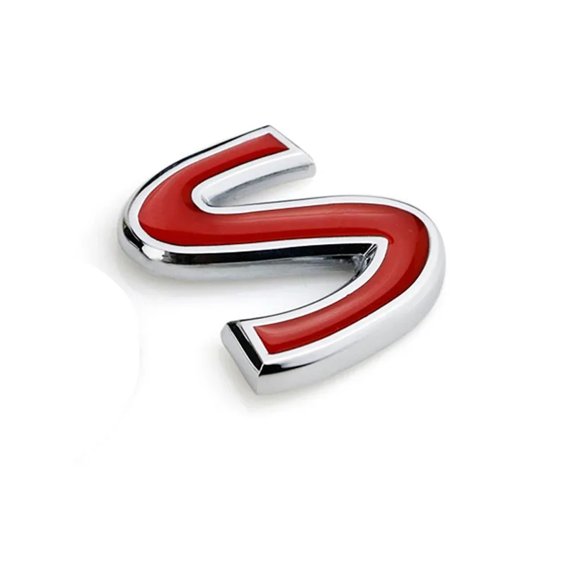 Эмблема Red S 3 7 металлическая наклейка для стайлинга автомобиля сменная на задний
