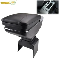 car organizer storage box armrest for peugeot 307 center console styling content soft leather top sliding interior parts