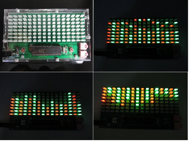 RGB 8*16 аудио светодиодный измеритель уровня дисплей анализатор спектра vu метр MP3