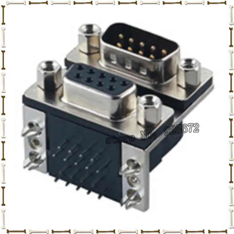 Двойной соединитель последовательного порта DR9/гнездо DB9 двойная головка