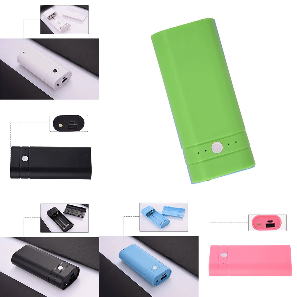 6 цветов портативный внешний DIY USB мобильный Банк питания зарядное устройство чехол 18650 Держатель батареи коробка для iPhone для Xiaomi зарядки