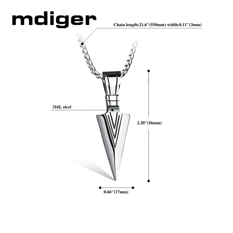 Mdiger Ожерелье Личность подводная голова мужские из нержавеющей стали ожерелья