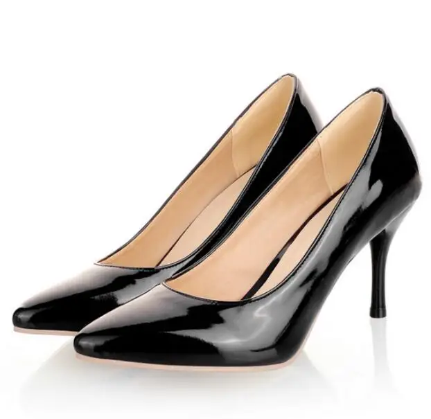 Zapatos Mujer женские туфли лодочки из лакированной кожи пикантные свадебные на