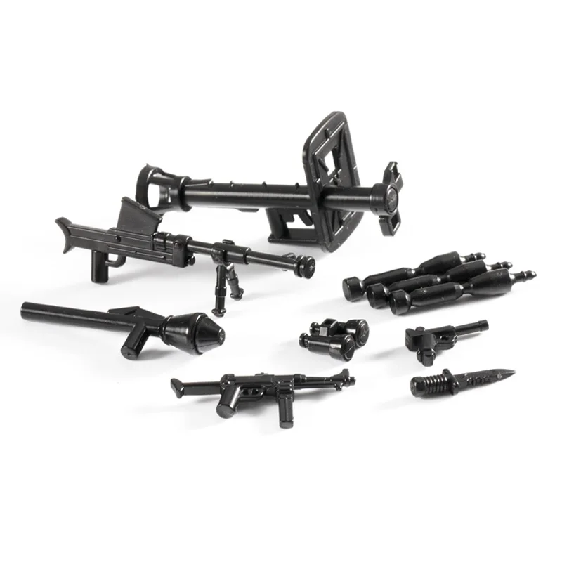 

WW2 German Army Weapons Building Blocks Bois Anti-tank Rifle Rocket Launcher RP54 Submachine Gun MP40 Military Bricks Toy C073