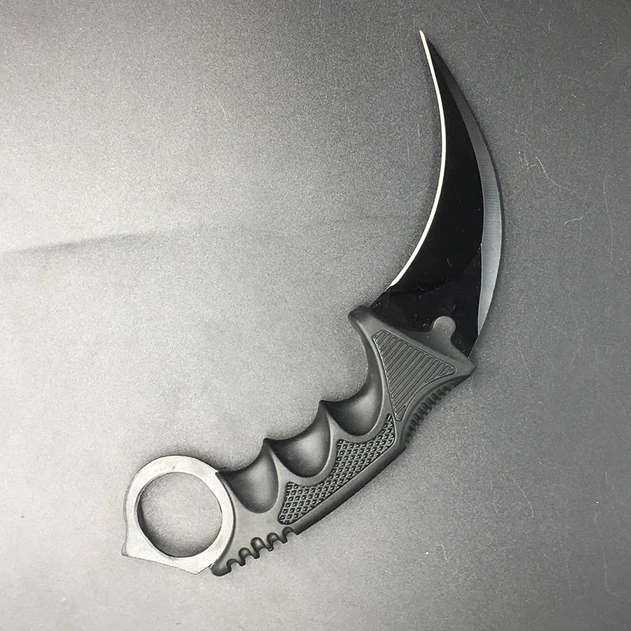 G black CS GO нож Karambit, тактический нож для выживания, нож из нержавеющей стали для кемпинга, охоты, игры Counter Strike, нож в подарок - Цвет: G black