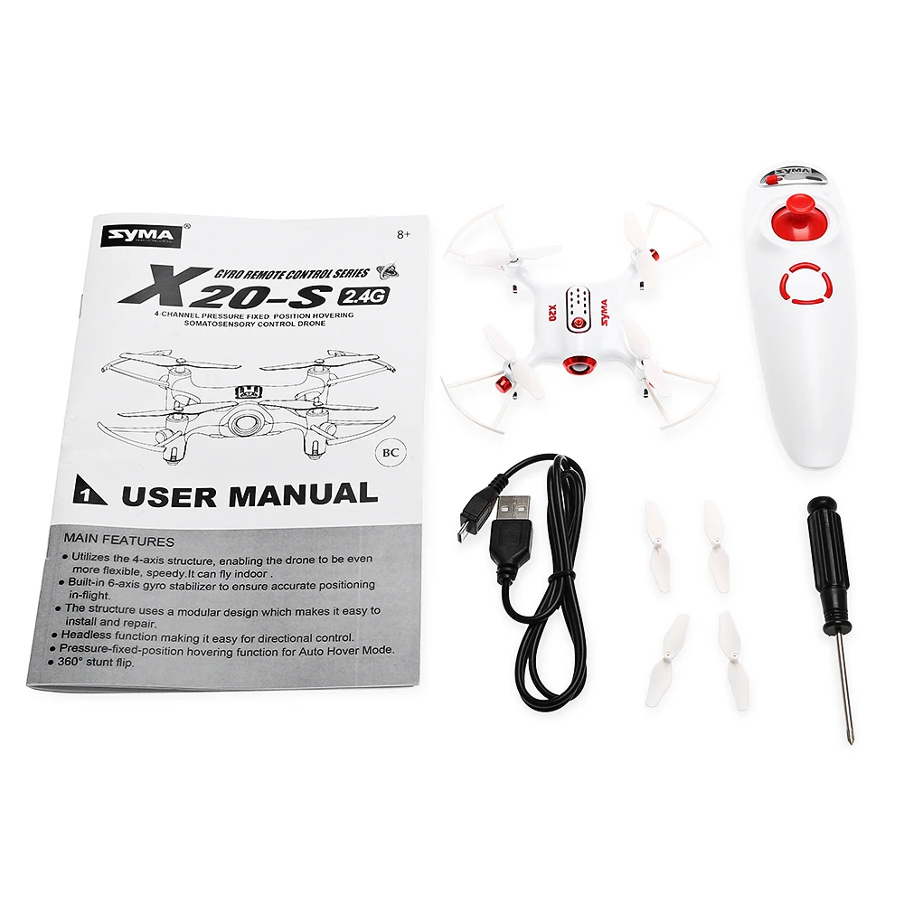 SYMA X20 S Мини RC беспилотный Радиоуправляемый вертолет RTF G Сенсор режим 2 4 ГГц 4CH 6 Axis