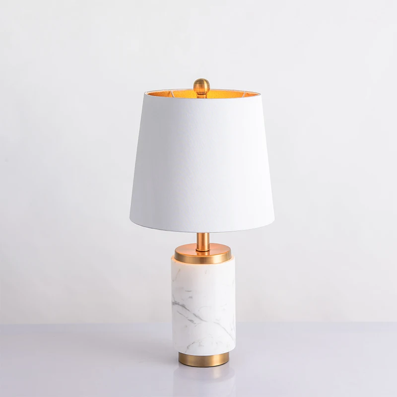 Минималистичная Настольная лампа с мраморным оформлением для спальни гостиной