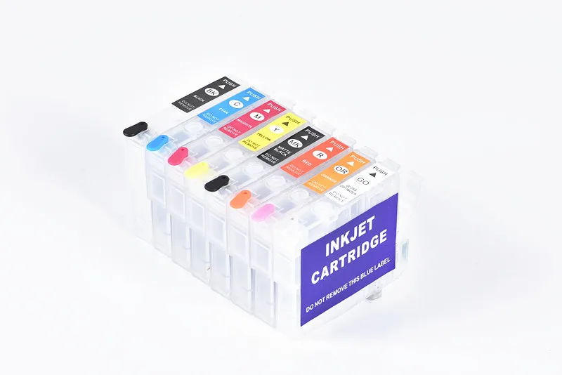 JACA Refillable ink cartridge for Epson Surecolor P400 printer empty with arc chip 8colors | Компьютеры и офис