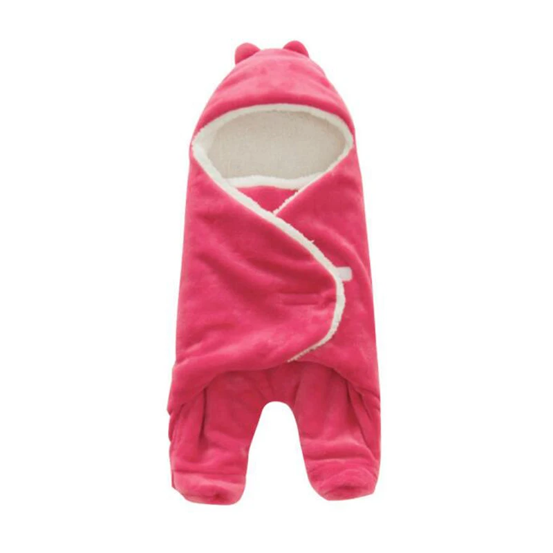 От 0 до 1 года детский теплый спальный мешок фланелевое одеяло для новорожденных