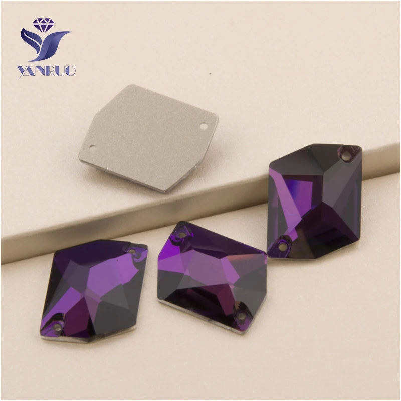

YANRUO 3265 All Sizes Purple Velvet High Quality Cosmic Crystal Strass Sew On Rhinestone Flatback For Clothes Craft