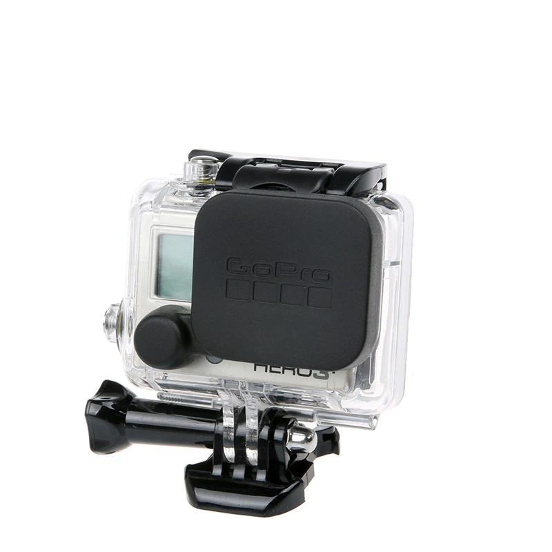 Чехол для объектива + Водонепроницаемый защитный чехол набор защита Go pro Hero 3 4