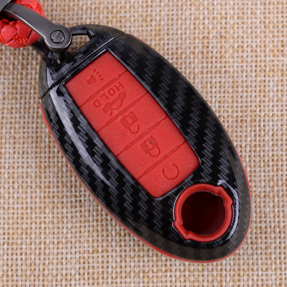 7.7x4x1.8cm 5 Button Carbon Fiber Style Shell Silicone Plastic Cover Key Holder Fob Case Car Box Accessories Fit For Nissan | Автомобили и