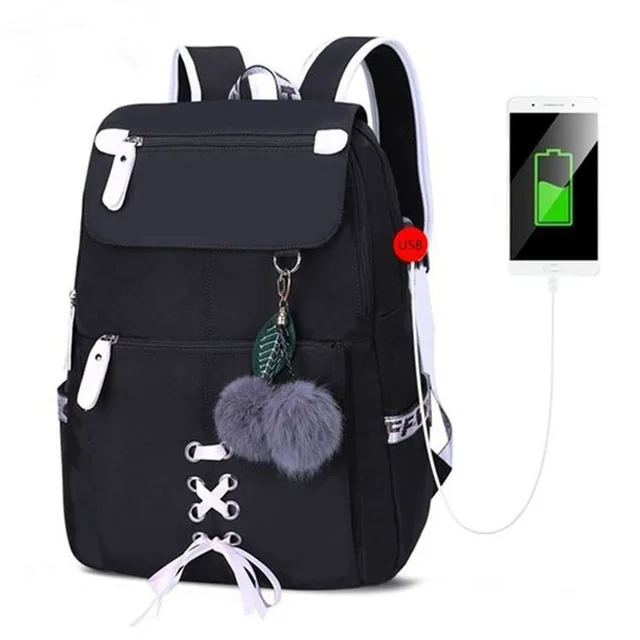 black K3401 Модный школьный рюкзак для девочек из водонепроницаемого полиэстера, школьные сумки для девочек в консервативном стиле, дорожная сумка, сумки для книг для женщин, ранец - Цвет: black K3401