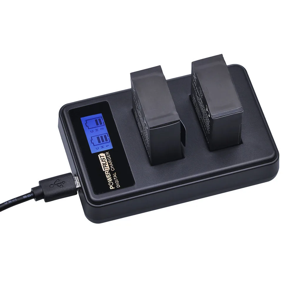 Powertrust 1 шт. для Gopro hero3 ЖК дисплей Dual USB зарядное устройство AHDBT 301 302 батарея