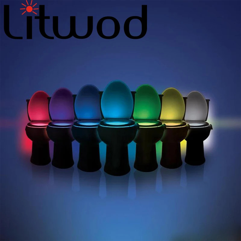 

Color Changing LED Lamps Kids Washingroom Bathroom Motion Bowl Toilet light Activated On/Off Lights Seat Sensor Lamp nightlight