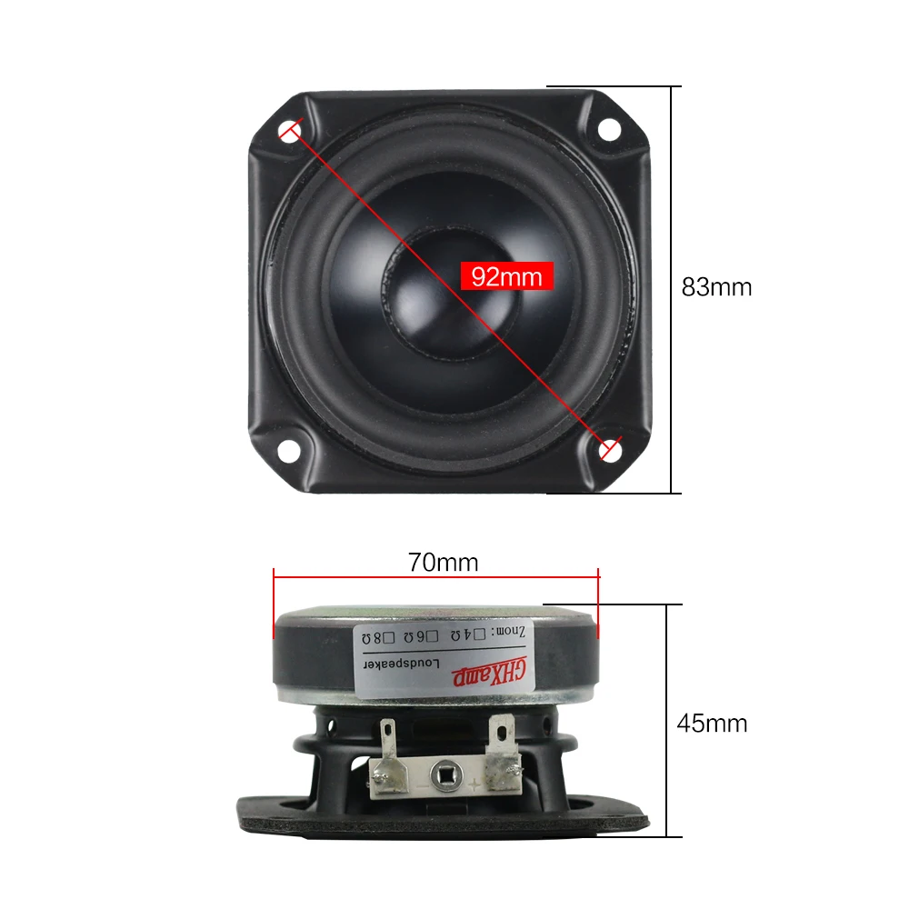 GHXAMP 3 INCH Bass Full Range Speaker Center Woofer 4OHM Waterproof Tweeter Mid For Peerless Speaker DIY 15W-40W 1PC images - 6