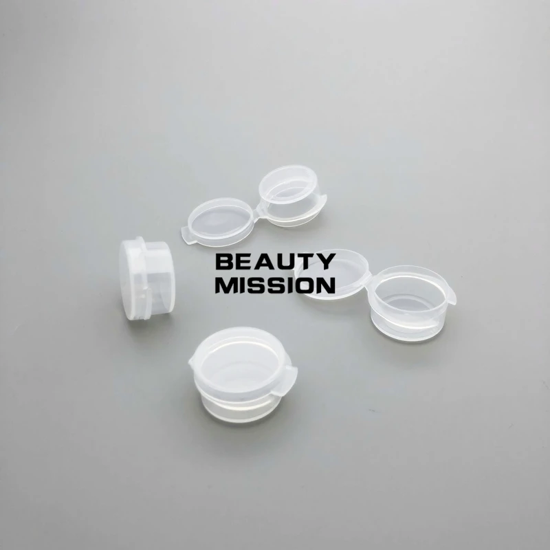 BEAUTY MISSION 200PCS 5g прозрачная/белая маленькая пластиковая коробка мини проба cream jar
