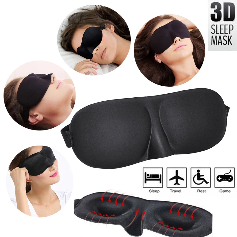 Дорожная 3D маска для глаз, мягкая маска для сна, для отдыха, для отдыха, для сна, с повязкой на глаза