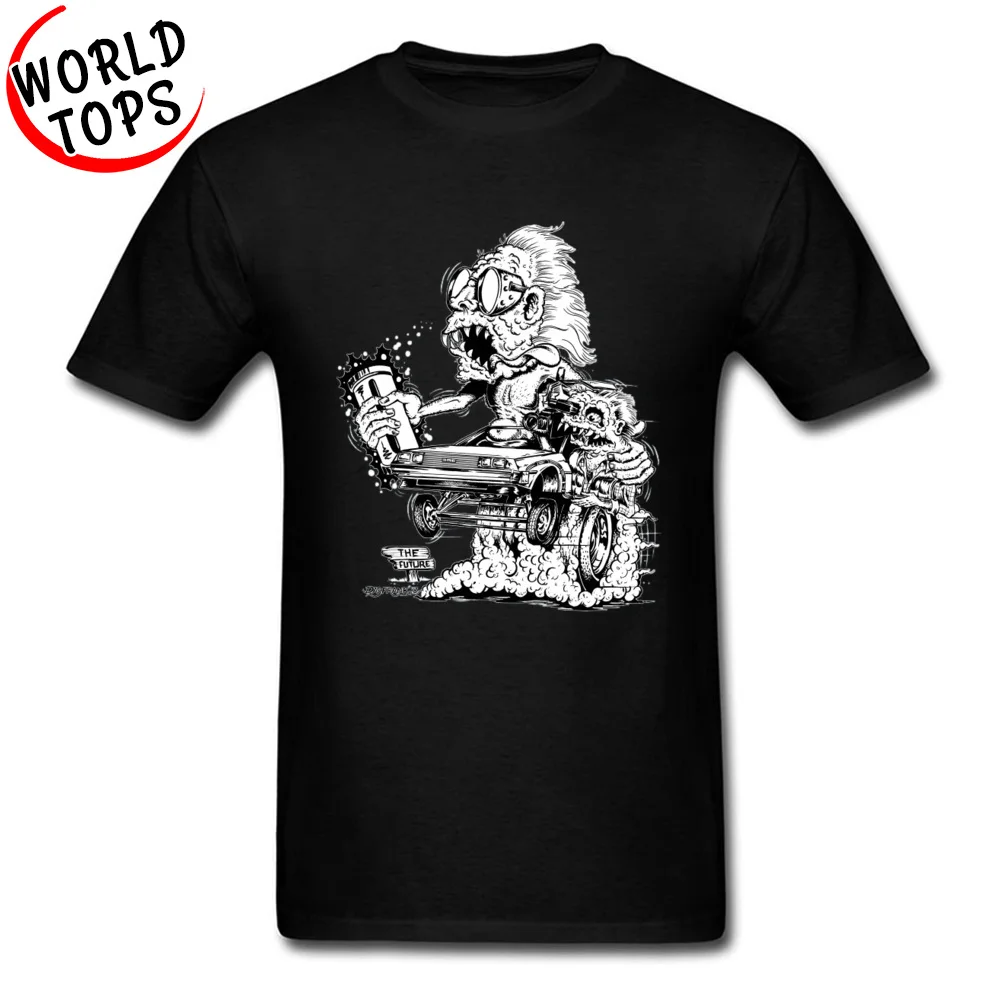 Футболка с принтом Crazy Geek Death Car Skull летние/осенние хлопковые топы круглым