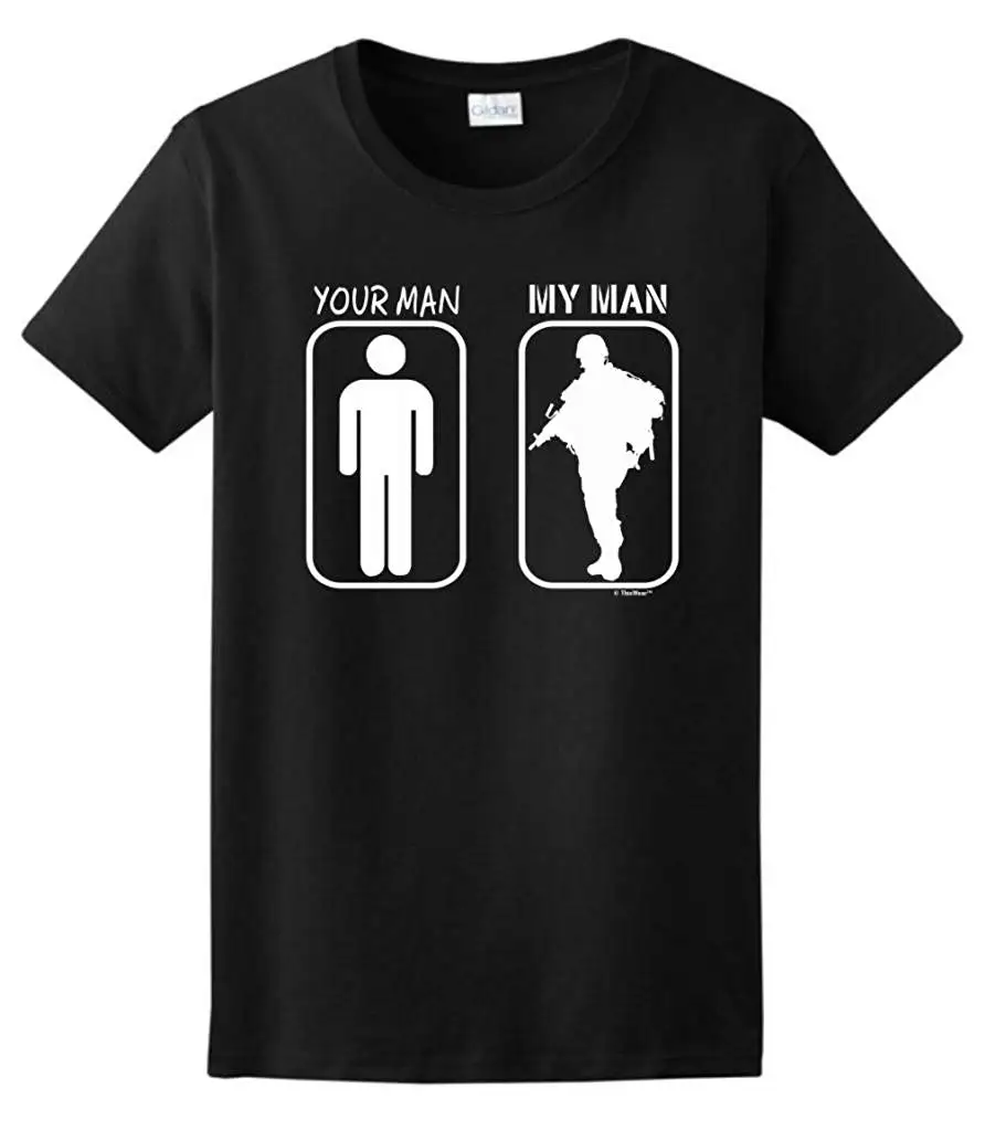 

New Mens Spring Summer Dress Short Sleeve Casual Cartoon Print Short Sleeve T Shirt Your Man My Man Ladies T-Shirt