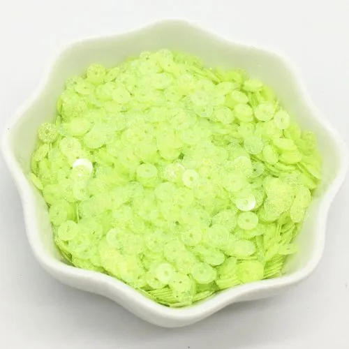Fruit green 4 мм блестки с блестящей пудрой ПВХ блестки для шитья Ремесло с 1 боковым отверстием Diy аксессуары для одежды 20 г - Цвет: Fruit green