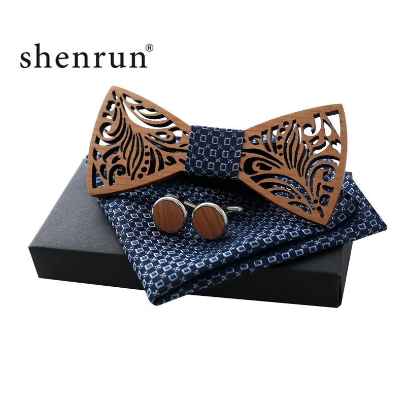 ShenRun Новое поступление полые деревянные бабочки галстуки для мужчин свадебные