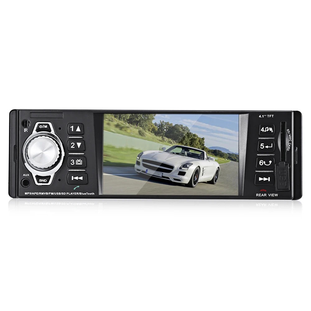 MP5 плеер автомобильный с ЖК дисплеем 4 1 дюйма FM USB SD AUX поддержка камеры заднего