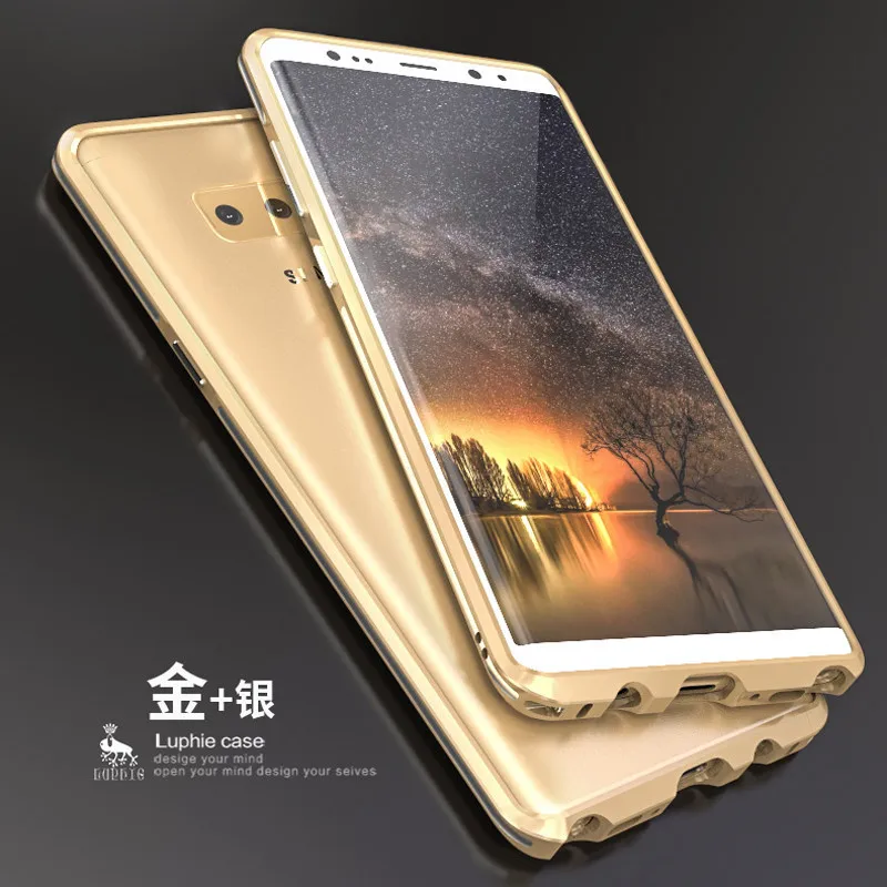 Luphie Телефонные Чехлы для Samsung Galaxy Note 8 Роскошный тонкий металлический Алюминий