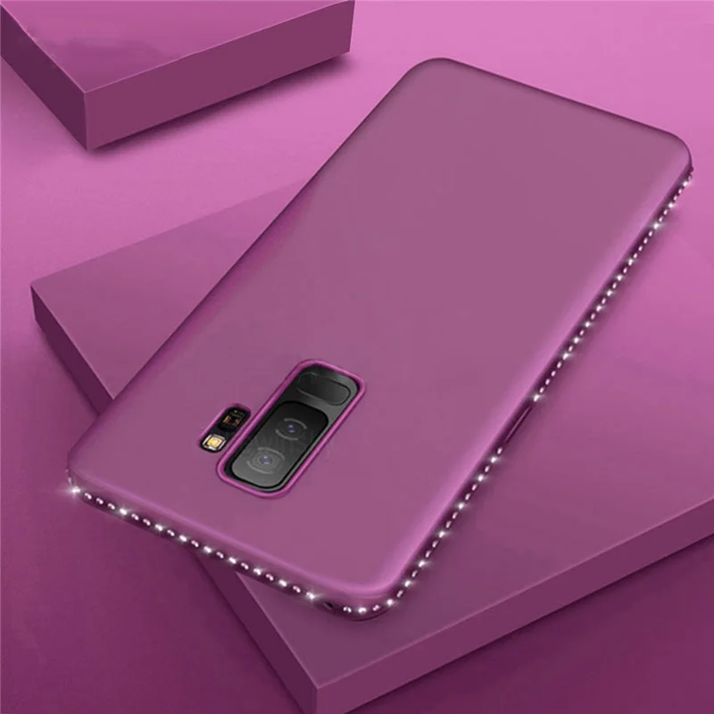 Роскошный Блестящий Мягкий силиконовый чехол со стразами для Samsung Galaxy A6 A8 Plus J4 J6 A7