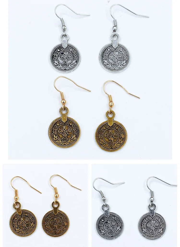 Boho золотые серьги монета букле kolczyki d'oreille femme 2019 oorbellen для женщин brincos