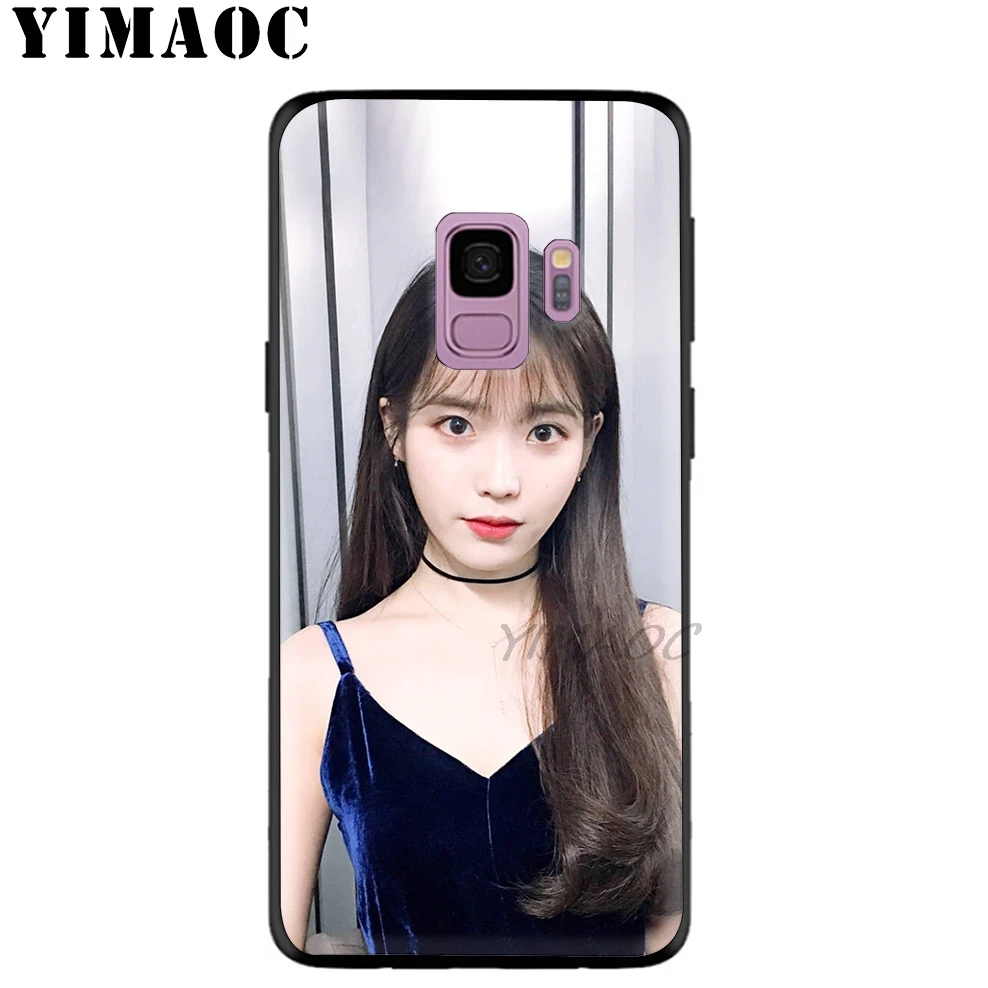 YIMAOC IU Lee Ji-eun Kpop Soft TPU Silicone Case for Samsung Galaxy S10 S10e S9 S8 Plus S7 S6 Edge &amp J6 |