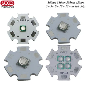Светодиодный излучатель высокой мощности 3535, 1 шт., 3 Вт, 5 Вт, 8 Вт, 10 Вт, 12 Вт, УФультрафиолетовый, нм, 380 нм, 395nm420nm для УФ-планшетного принтера, отверждающая лампа