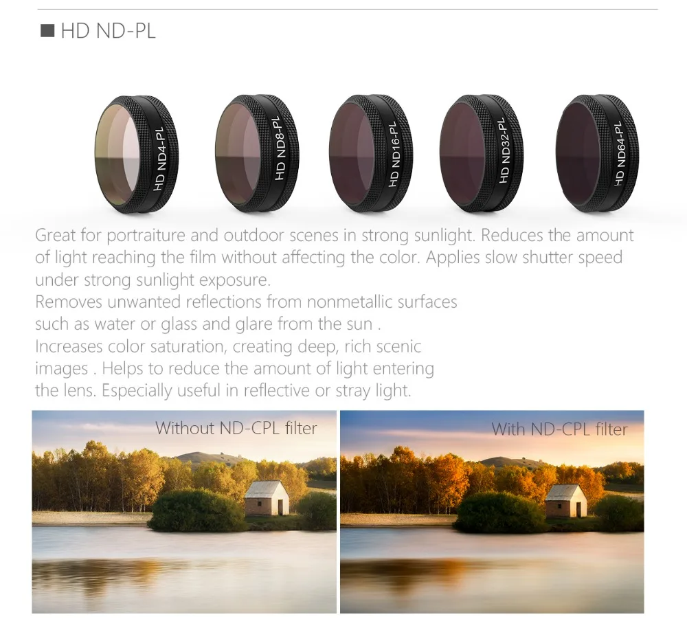 PGYTECH фильтр для DJI MAVIC Air камера аксессуары UV CPL ND4 ND8 ND16 ND32 фильтры для объектива