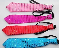 sequins led necktie light up neck tie luminous bowtie flashing blinking party favors christmas halloween club bar stage props