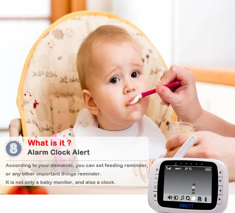 BILLFET 2.4 ГГц Беспроводной видео Baby Monitor с Камерой Батареи Няня Камера Ночного Видения Видео Bebe Няня Камеры Видео няня видео няня Видео Монитор Младенца радионяня с камерой Видео няня видеоняни Детские няня