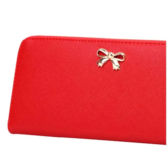 Лидер продаж Женская монета с изображением завязанного банта кошелек однотонный