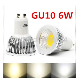 Супер яркий GU 10 лампочек Led теплый/белый 85 265 в 6 Вт 9 12 GU10 COB светодиодный светильник