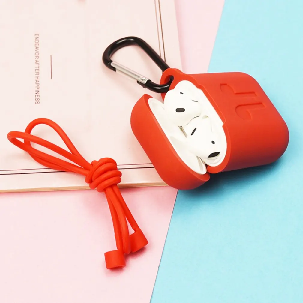 Силиконовый чехол для Airpods защитный чехол анти-потеря провода наушники ремешок держатель для Apple Air Pod беспроводная гарнитура аксессуары