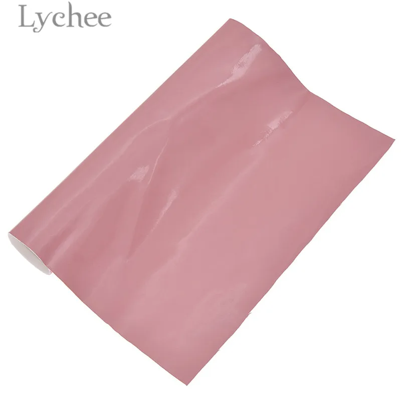 6 Lychee 21x29 см A4 Гладкая лакированная ткань из искусственной кожи сплошной цвет синтетическая кожа DIY материал для сумки одежды - Цвет: 6