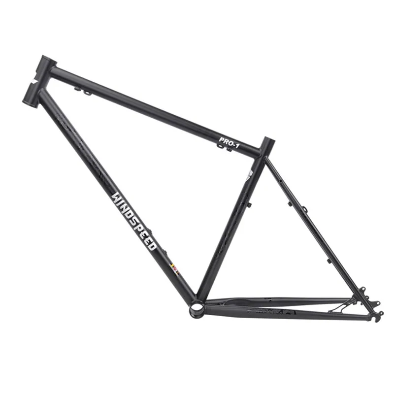 Windspeed PRO-1 MTB CR-Mo рама 26 ''Reynolds 520 сверхтвердая рама для горного велосипеда 3D стерео Печать запчасти для велосипеда - Цвет: Matte black 17inch