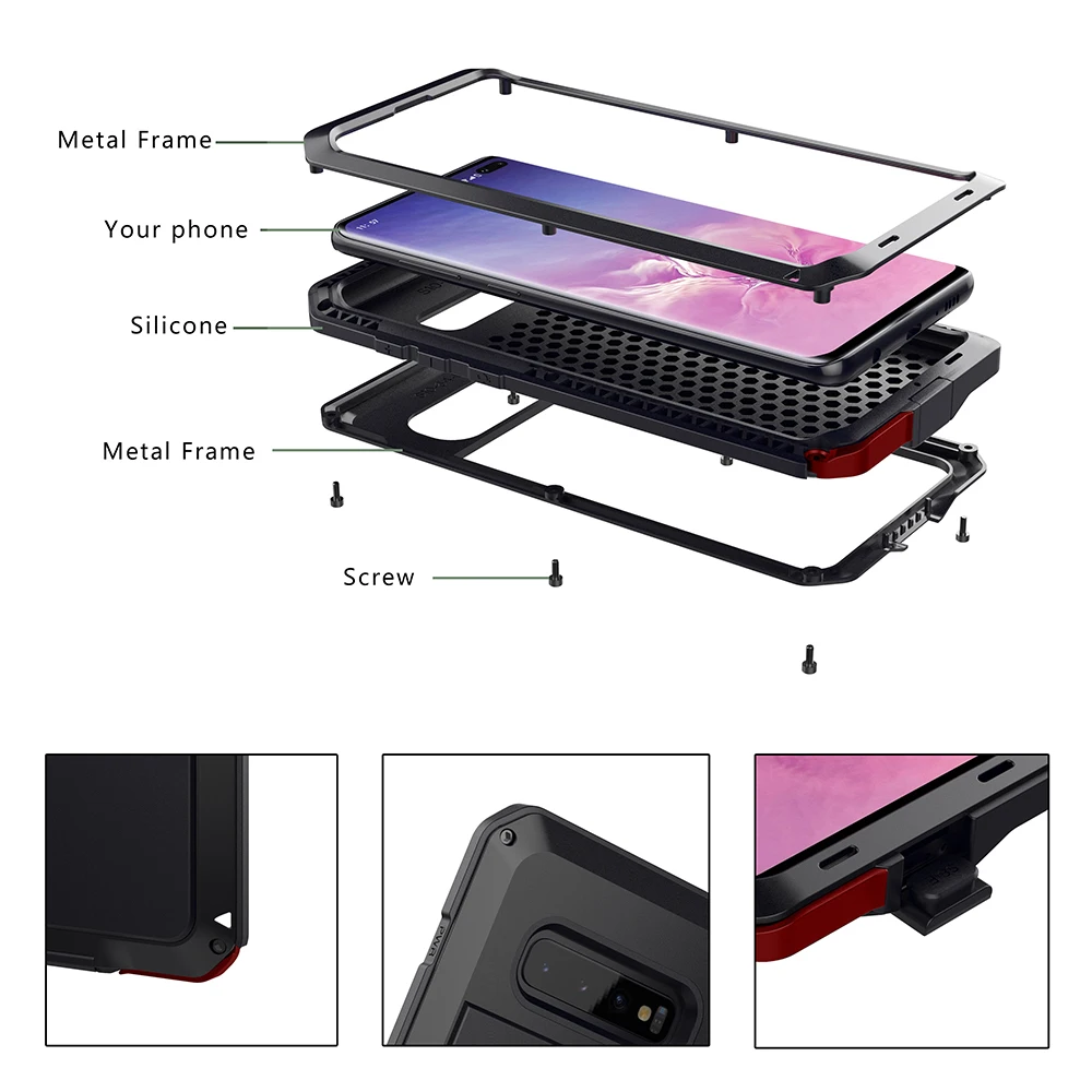 Новое поступление для Samsung Galaxy S10 Plus S10e металлический алюминиевый бронированный