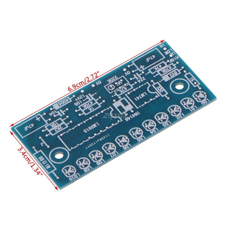 LM3915 10 светодиодный индикатор уровня звука DIY VU метр усилитель мощности