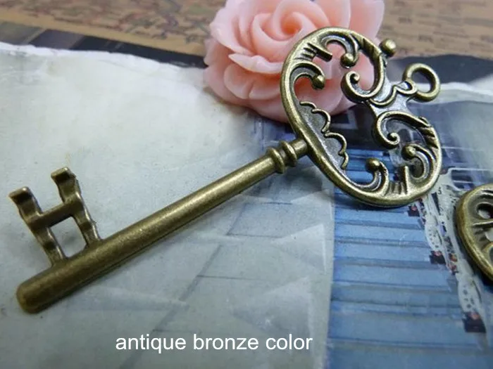 Подвеска в винтажном стиле подвеска виде большого ключа скелета из античной