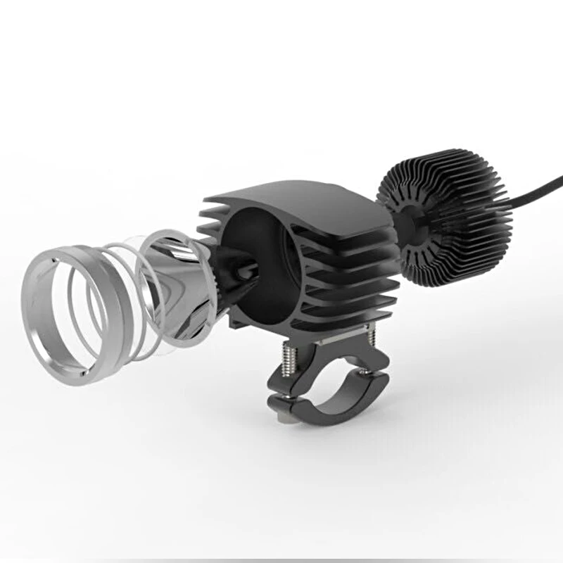 CNSUNNYLIGHT мотоциклетный Светодиодный прожектор 18 Вт 2700Lm супер яркий белый мото противотуманный DRL налобный фонарь для охоты дальнего света
