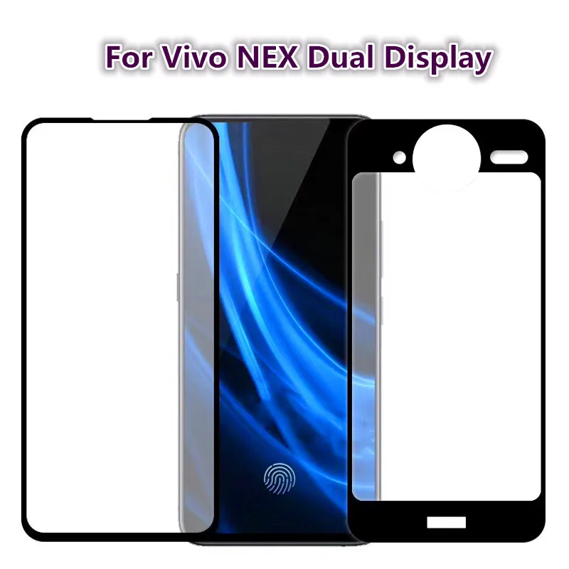 ДЛЯ Vivo NEX двойной экран дисплея закаленное стекло 9 H Передняя Задняя полная крышка экрана протектор для Vivo NEX 2 стеклянная защитная пленка